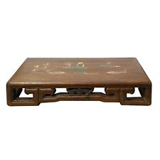 Chinese Brown Wood Scroll Rectangular Table Top Stand Display Easel ws1933 picture