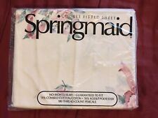 Vintage Springmaid Double Fitted Sheet No Iron Marvelaire Percale NEW NOS picture