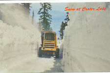 Clearing Snow at Crater Lake Crater Lake Oregon - 1965 Slogan Canel Postcard picture
