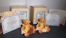 ENESCO~ TWO Cherished Teddies~ LILY light BROWN & LILY dark BROWN bear figurines picture