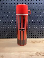Vintage 1971 KING SEELEY 1 Quart Red Black THERMOS Vacuum Bottle No.2410 Pattern picture