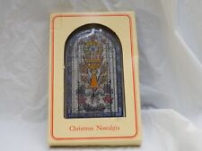 VINTAGE Christmas Nostalgia Stained Glass Ornament picture