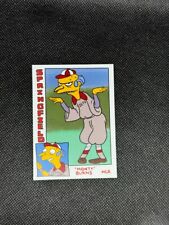 THE SIMPSONS Homer At The Bat Custom Baseball Card Mr. Burns picture