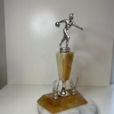 Vintage Bowling Trophy Marble Pedestal and Base 12.5