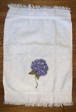 vintage 80s royal velvet bath Hand Towel  stitchsations hydrangea embroidery picture
