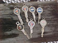 1960-70s VINTAGE STAMPED GOLD PLATED USED CUT IGNITION KEYS (7) FORD CHEVY BUICK picture