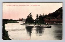 San Francisco CA-California, Sunset Lake Scene G.G. Park, Vintage c1908 Postcard picture