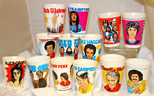 Lot of 15 Vintage 7-11 Slurpee Cups Bands Musicians 1970's Alice Cooper More picture