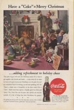 Vintage WWll December 1944 Coca Cola Print Ad 