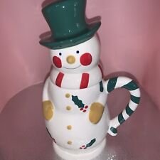 Temptations by Tara holiday Christmas extra large snowman mug microwave safe picture