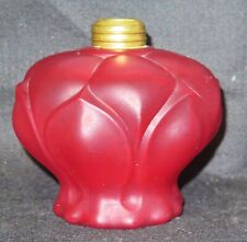 ITEM # 315  S 287 Cherry Color Tulip Art Glass Miniature  Antique Oil Lamp Base picture