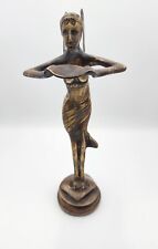 Vintage Brass Winged Fairy Statue 12