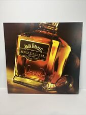 Jack Daniels Hard Plastic 15” Print Single Barrel Select Tennessee Whiskey Used picture