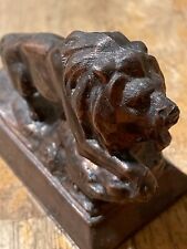 Vintage copper lion paperweight picture