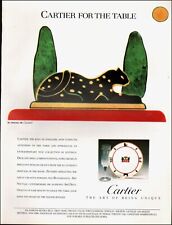 1991 Vintage ad Cartier retro plates Art Cat Black China  05/10/23 picture