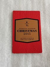2015 Starbucks Reserve Christmas Blend Taster Tasting Card. Excellent Condition picture