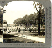 FAMILY, Summer, An Outdoor Swimming Pool--Keystone Primary Stereoview #44 picture