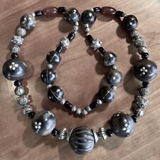 Yemeni Yusr Prayer Beads Black Coral Silver Inlay 27