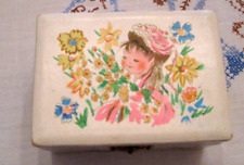 VINTAGE 1960S TWIRLING BALLERINA WIND-UP HINGED JEWELRY BOX: made in Japan picture