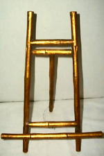 ITALIAN TOLE FLORENTINE GILT WOOD FAUX BAMBOO EASEL RARE EARLY MID CENTURY ITALY picture
