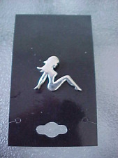 Vintage Chrome Trucker Mud Flap Girl Hat Pin NOS MINT on Orig Card picture