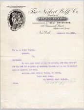 Letterhead 1910 New York Greenwich The Norbert Wolff Co New Woolen Clips picture