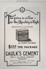 1917 Milford Delaware L.D. Caulk Company Dental Art Vintage Print Ad picture