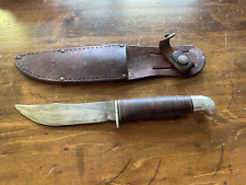 Vintage West-Cut Boulder CO. Fixed blade with BSA Boy Scout Sheath--1098.24 picture