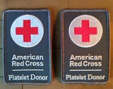American Red Cross Platelet Donor Set Of 2 Patches picture