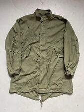 Vintage 1970s M-65 Fishtail US Military Parka Jacket Army Green Small-Regular picture