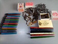 BIG Vintage Lot of 32pcs Fountain Caligraphy Pens + OVER 400pcs Others  NIB's picture