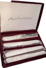 Vintage American Silversmiths Godinger Hors d'oeuvres Knife SET OF 4 in Box picture