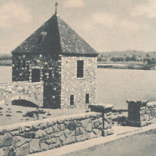 Original Vintage 1938 Gate House Pymatuning Dam Jamestown Pennsylvania Postcard picture