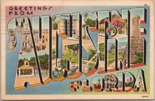 1950 ST. AUGUSTINE, Florida Large Letter Greetings Postcard Tichnor Linen picture