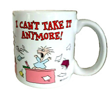Vtg 1987 Anna B Cartoon Work Mug “I Can’t Take It Anymore” Yolanda Nave Ceramic picture