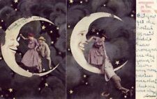 PRE-1907 SPOONING IN THE MOON SNEEZING MOON WITH COUPLE picture