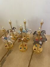 6 Vintage Spoontiques Pewter Carousel Figures - picture