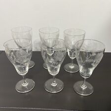 6 Antique Tiffin Franciscan Aster water goblets 6 3/8