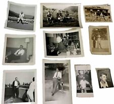Lot of 10 Mixed Black/White Vtg-Antique Photos Photographs of Men 1920s-1950s picture