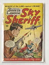 BREEZE LAWSON SKY SHERIFF #1  1.8 1948 GGA HEADLIGHT EDMOND GOOD COVER HTF RARE picture