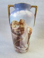 RARE ANTIQUE 1910’S H & CO. HEINRICH SELB GERMANY HAND PAINTED ANDROMEDA VASE picture