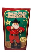 Holly Jolly Rock Santa Dancing Santa Great Condition 1999 Vintage Christmas  picture