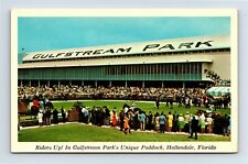 Vintage Postcard Gulfstream Park Hallandale, Fl. Thoroughbred Horses  picture