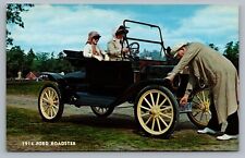 1914 Ford Roadster Antique Automobile Car Postcard Vintage F6 picture