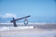 1968 Vietnam War Camp Haskins Sign Red Beach Base Area 35mm Kodachrome Slide picture