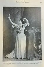 1901 Vintage Magazine Illustration Actress Mary Mannering picture