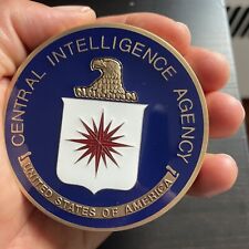 CIA Medallion Central Intelligence Agency Bronze Enamel challenge coin huge 3” picture