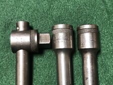Vintage Husky 1/2” Drive Knurled Extensions And Sliding T Bar Underlined Logo picture