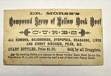 Victorian trade card Dr Morse’s Yellow Dock Root Syrup Kidney/Liver/Humors B76 picture