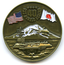 USS Ronald Reagan CVN 76 Challenge Coin Medal Token USA Japan America Navy JP065 picture